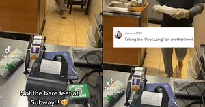 Customer Starts Debate After Getting Grossed Out By Barefoot Subway Worker