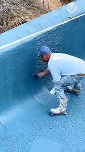 The process of pool plastering Partner: premierpoolco | Bored Panda Art