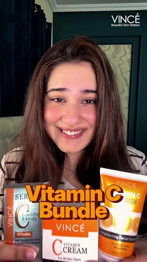 “I was so tired of my dull, tired skin 😩 — until I tried the VINCÉ 𝐕𝐈𝐍𝐂𝐄 𝐕𝐢𝐭𝐚𝐦𝐢𝐧 𝐂 𝐁𝐮𝐧𝐝𝐥𝐞! 🍊 ✨ Face Wash to cleanse 💧 Serum to fade dark spots 🌤️ Cream to lock in glow Now my skin literally glows all day! 💛” Limited-time 𝟏𝟑% 𝐎𝐅𝐅 — 𝐒𝐚𝐯𝐞 𝐑𝐬. 𝟒𝟗𝟎! | Vince Care
