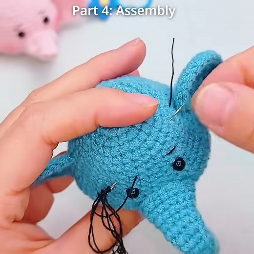 How to crochet an adorable mini elephant keychain – easy and cute tutorial! #crochet | Crochet by Bill