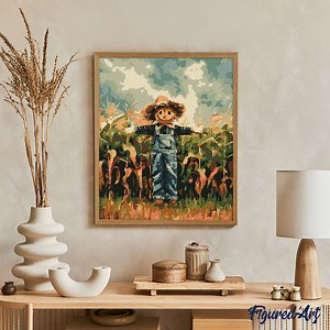 Paint by Numbers for adults - Fall Scarecrow