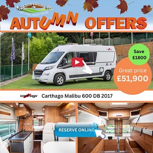 Carthago Malibu 600 DB 2017 Click here to view motorhome: https://bit.ly/3Mxr9bF BUY NOW and drive away in only 7 days! RRP £53700 SALE PRICE £51900 YOU SAVE £1800 Embrace the Call of Adventure with the Carthago Malibu 600 DB 2017 Motorhome! 🚐✨ Are you ready for your next motorhome adventure? The Carthago Malibu 600 DB 2017 is your gateway to extraordinary travel experiences. With its roomy interior, equipped kitchen, and snug sleeping arrangements, it's your ticket to unforgettable journeys. B