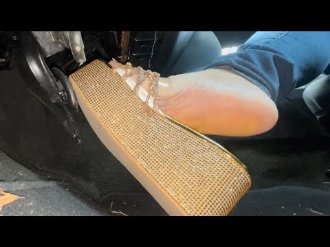 Pedal Pumping,Revving,Tapping in Gold Platform Slides