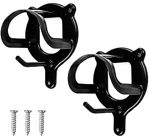 Harness Storage Horse Bridle Rack Metal Bridle Bracket Halter Hanger 2 Count (Black Two Pieces)