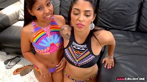 Watch Stepsis Jasmine & Vanessa shared with dads cock - Jasmine Summers, Bigcock, Blowjob Porn - SpankBang
