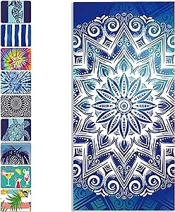 Tropical Fruit Pattern Beach Towel，Super Absorbent Tropical Coconut Tree Sunset Swim Beach Towels，Multipurpose Soft Absorbent Microfiber Bath Shower Pool Towels (3)