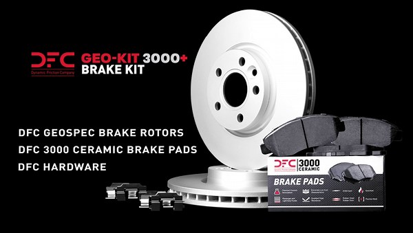 Dynamic Friction Company Front Brake GEOMET Rotors with 5000 Advanced Brake Pads - 9502-42014