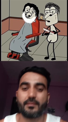 #Unique Barber!😀 #best animation meme# (short video) #To my YouTube family #