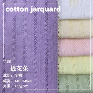 [Hot Item] Jacquard Fabric for Dresses Crystal Tulle Dress Fabric Jacquard Cotton Fabric 100% Cotton Poplin Fabric Striped Jacquard Fabric for Kid