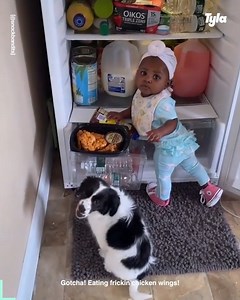 527K views · 13K reactions | This hilarious little girl keeps stealing food and getting caught by her dad  | GOODLAD | Facebook