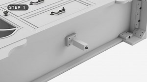 Signature DESIGN BY ASHLEY Realyn Vintage Antiqued White/Brown MDF 59 in Buffet with Adjustable Shelves, Drawers, and Glass Doors D743-60