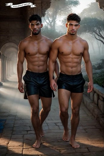 The Barefoot Walk #gayart #manlovesman #LGBT #AIanimation #gaylove #friendschip #menlove #hotmen #barefoot | Planet Gay