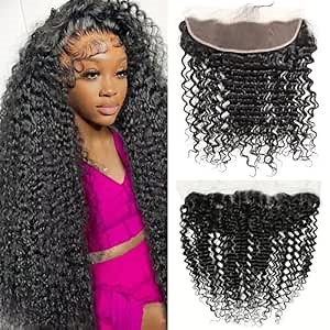 18 Inch Deep Wave HD Lace Frontal Pre Plucked with Baby Hair Ear to Ear Transparent Lace Closure 100% Virgin Deep Wave Human Hair