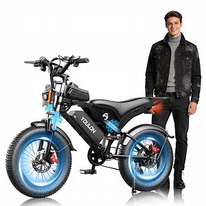 Electric Bike for Adults, PEAK 1500W, 20" Fat Tire, 48V 20Ah 30MPH Off-Road Ebike, Full Suspension E-Mountain Bike UL2849
