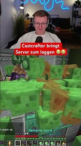 How he freaks out 😂😂 #castcrafter #minecraft #bastighg #nooreax #clipsdetwich