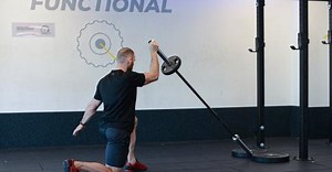 Landmine press half kneeling