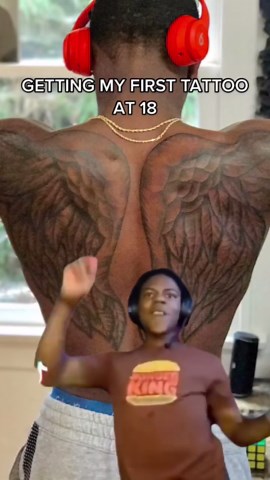 First Tattoo at 18: Wings Back Piece