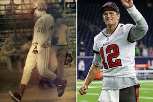 Tom Brady looks unrecognizable as he plays baseball as a teen