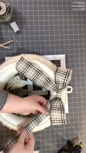 This is a great project to use some leftover yarn and Christmas decor to make a beautiful winter wonderland wreath. Check out the full tutorial on YouTube. #yarnlove #yarnaddict #yarncrafts #wreathmaker #wreathmaking | Julie's Wreath Boutique