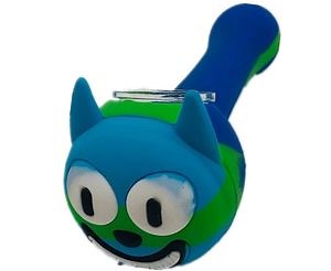 [Hot Item] Colorful Silicone Smoke Pipe Hand Pipes with Glass Heating Bowl Screens Filter Portable Tobacco Spoon Pipe Smoking Accessories