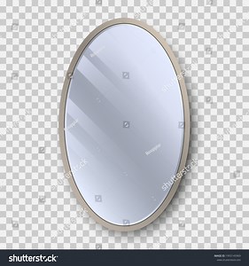 Realistic Oval Mirror Reflection On Glass Stock Vector (Royalty Free) 1993145969 | Shutterstock