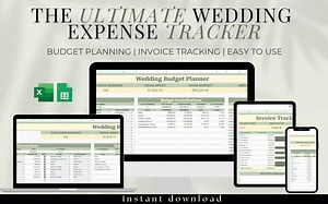 Wedding Budget Planner Spreadsheet | Expense and Invoice Tracker for Google Sheets and Excel | Digital Download Template | Wedding Planning - Etsy Canada