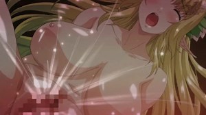 Subordinated Platinum-blonde Huge-titted Cougar 3some Fuck-a-thon with Ebony Dark Elf - DRIZZLING CLIMAX and Popshot on Breasts - 2d animated Anime porn