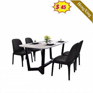 [Hot Item] Latest Modern Marble Home Hotel Restaurant Wooden Furniture Durable Dining Table
