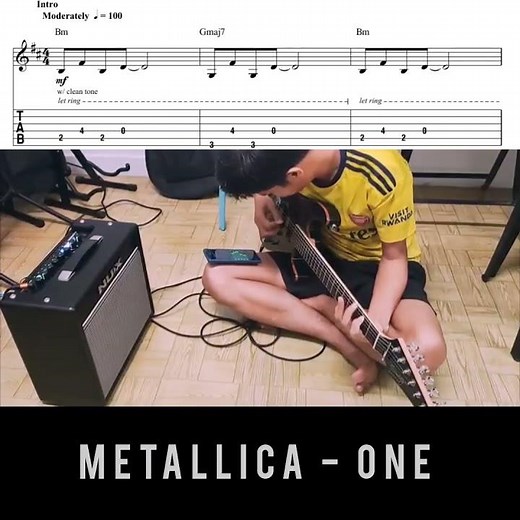 Metallica - One ( Intro Guitar Riff ) - Cover By NDTK