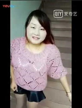 Beautiful polio girl walking with paralyzed short leg.