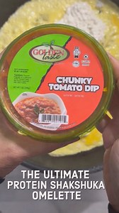 Protein Shakshuka Omelette 🍳🍅 Whisk your eggs REALLY well (that’s the secret 👀), pour into a hot pan, swirl in Goldentaste Chunky Tomato Dip, add high-protein cottage cheese, fold & done. Fluffy. Savory. Keeps you full. Approx macros (per omelette): ✨ ~35g protein ✨ ~320 calories ✨ Low carb Easy breakfast > boring eggs. Save this one. #HighProtein #ProteinBreakfast #ShakshukaOmelette #EasyMeals #TikTokFood Goldentaste EggTok | Sarah M. Lasry