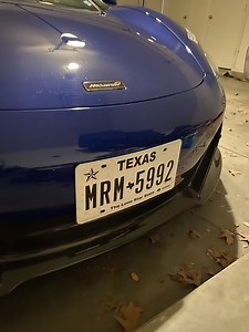 Front license plate using Command Strips