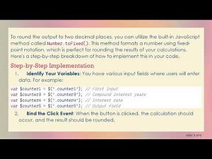 How to Round Output to Two Decimals in JavaScript for Your Calculator