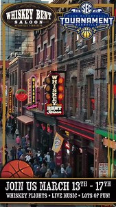Hottest Bar on Broadway is ready for the SEC Tournament! We'll have whiskey pouring all week! and this Thursday March 14th, Eight Daze Sober is playing 6 - 10 pm! | Whiskey Bent Saloon
