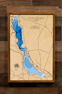 Chautauqua Lake 3D Wood Map: Bathymetric Lake Art, New York - Etsy Australia
