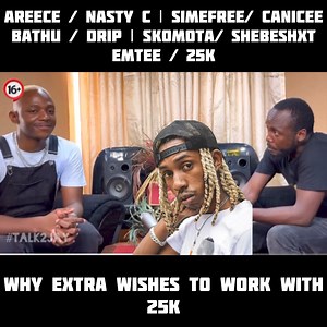 A-Reece / Nasty C SA | Simefree / Canicee SA | Bathu / Drip | Skomota / Shebeshxt | Emtee / 25K. Extra play | Rap type Mag