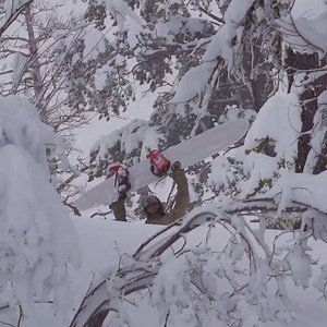 Maxwell Carl Scott surfs the deep chowda on his 8 foot long "Powder Dildo" in Lake Tahoe last month. This board will be on display at Nemo Design on April 29th for our "Slush Slashers Powder Racers" exhibit. Video: Charlie Deptula. http://springbreakshop.com/ | Spring Break Snowboards