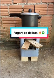 Fogareiro de lata econômico: como fizemos passo a passo