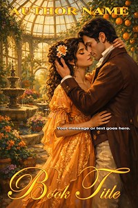 Regency Romance Book Cover - Golden Gown Conservatory Orangery Couple Embrace Historical - Etsy Canada