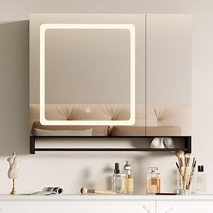 [Hot Item] Modern Aluminum Stainless Steel Wall Mount in Dresser Bathroom Medicine Cabinet with Mirror