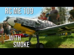 Wow! Huge RC Messerschmitt Bf 109 Scale Model With Smoke Flying At Flight Show