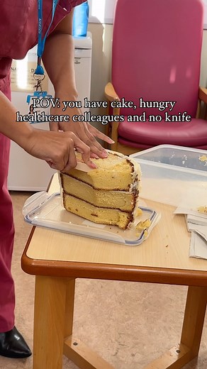 Well fed colleagues are happy colleagues Desperate measures were taken - tongue depressors do in fact slice cake quite well it seems. Thank you to everyone for the birthday wishes today ❤️ #newcastle #newcastlefoodies #newcastleeats #durhamfoodies #microbakery #microinfluencer #newcastlene1 #newcastleupontyne #nhs #nhsstaff | The Sweetest Tooth