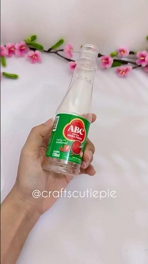 DIY Cute Vase from Sauce Bottle ✂️💐