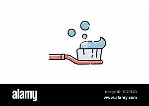 animation of Toothbrush with toothpaste and bubbles, ideal for dental care or oral hygiene concepts. Fresh, clean, and vibrant image Stock Video Footage - Alamy