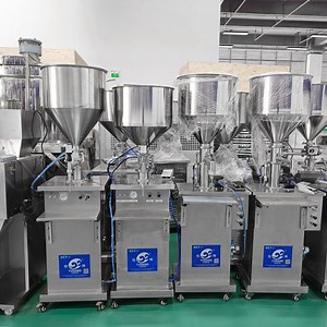 [Hot Item] Hot Sales Semi-Auto Table Top Pneumatic Oil Filling Machine Honey Filling Machine Cream Filling Machine with Heater and Mixer