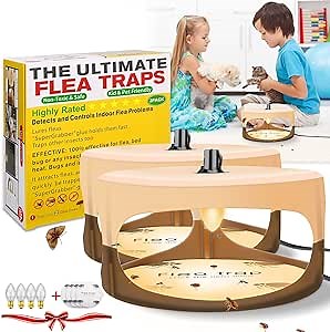 Protecker Flea Trap,Sticky Dome Bed Bug Trap Insects,Indoor Pest Control Trapper Natural Protecker 0