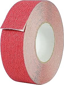 MAT Safe Step Anti Slip Grip Tape, Red - 2 inch x 20 yds. Non Skid Roll for Stairs, Indoor/Outdoor Weather Proof Traction Tape with 60 Grit Aluminum Oxide