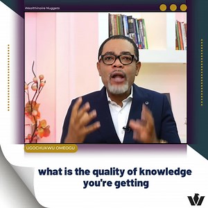 In all human endeavour, Effort is a common denominator. Knowledge is the differentiator. #wealthinaire #wealthinairenuggets #premiumbusinessmentor | Ugochukwu Omeogu
