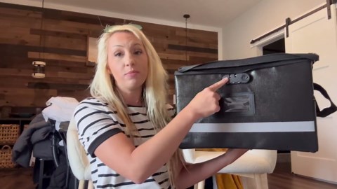 File Organizer with Lock, Portable File Box with Handle, File Boxes with Lids, Fireproof Document Box