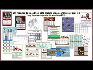Calendriers 2019